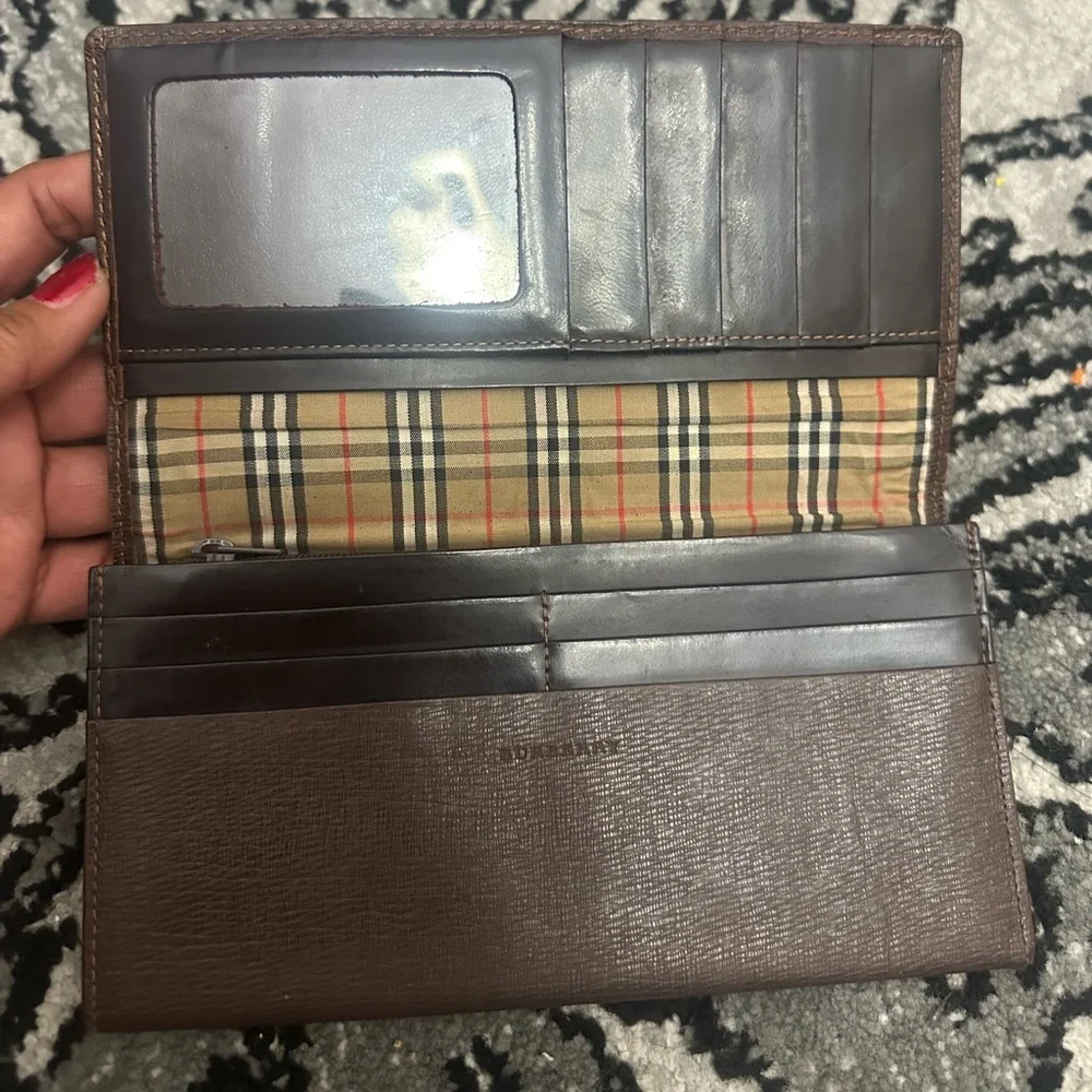 Burberry Dark Brown Leather Clutch - Picture 7 of 16